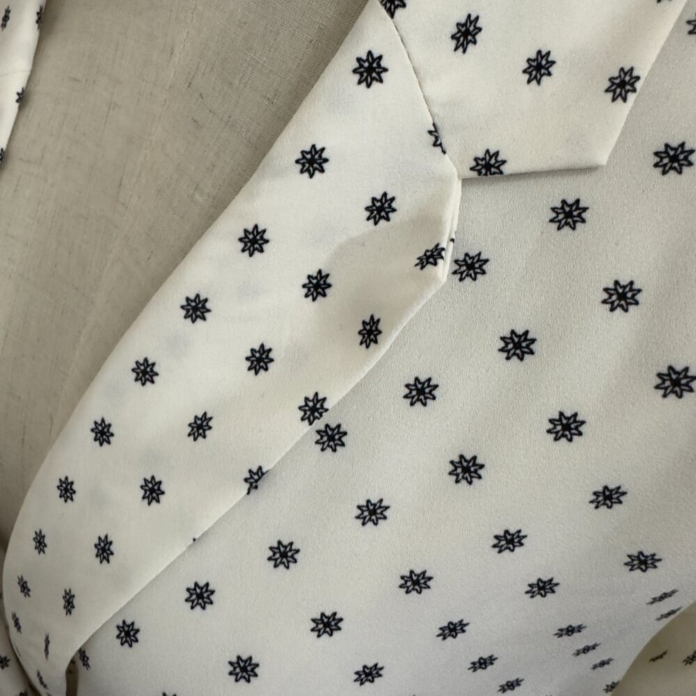 0074~H&M Women’s Polka Dot Long Sleeve Twist Blouse Sz (S /M) - Picture 6 of 13